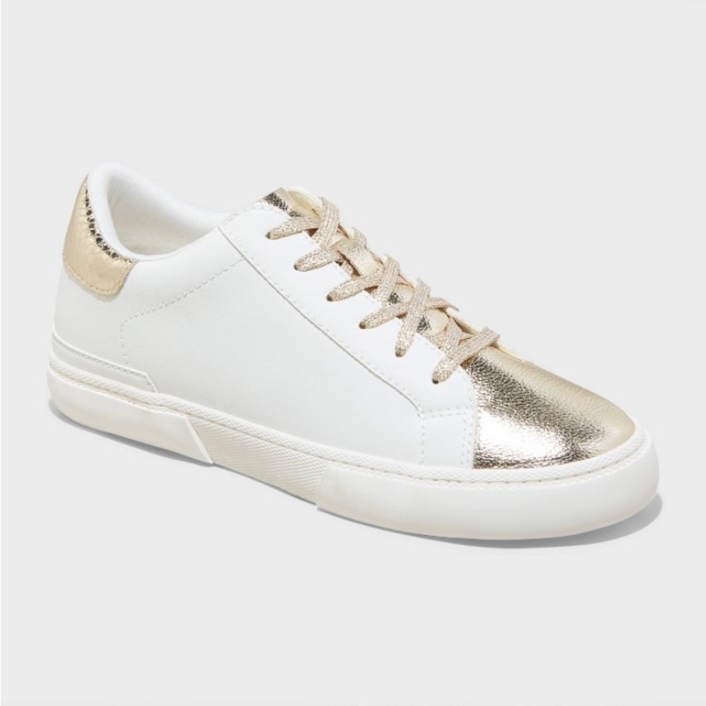 Women's Maddison Sneakers with Memory Foam Insole - A New Day™ Gold new